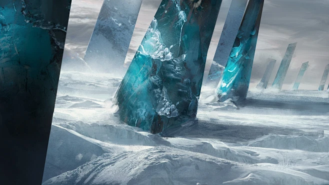 Ice pillars-花瓣网