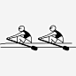 双桨团队运动图标_88ICON https://88icon.com 双桨 团队 运动 划船 比赛 桨 团体 情侣 运动员 水
