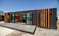 shipping container house converted from two 40' containers: 