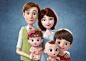 Cartoon Family Rigged V4 | 3D model : Model available for download in #<Model:0x00007f103544ba28> format Visit CGTrader and browse more than 500K 3D models, including 3D print and real-time assets