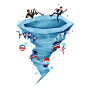 Sandy was a real game changer for the elections, here&#;8217s my illustration to accompany an article in The Independent.