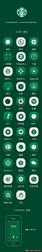 [UI/APP] 创意星巴克咖啡手机主题作品 绿色风格手机UI图标设计作品欣赏 简洁干净的UI视觉效果 【新提醒】狼牙网_狼牙创意网_设计灵感图库_创意素材 - 狼牙网 #Logo# #色彩# #包装# #字体# #网页# #排版#  ——更多精美素材源文件免费下载请跳转至来源网站：http://www.logohhh.com/lycyw95ly1.html