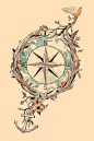 Pretty much covers all aspects I want in my next tattoo (or several) Compass, Anchor, Swallow
