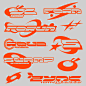 未来潮流酸性逆反差图形机能工业英文字体设计素材套装 Zynk Typeface