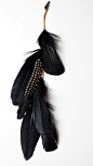 accessoires / black feathers#耳饰#