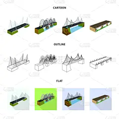 砖,现代,建筑业,海岸线,河流,建造物,岩石,设计,联系,装裱