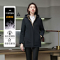2023冬季新款工装外套羽绒服男女中短款加厚黑色职业装4s店工作服-tmall.com天猫