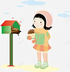 卡通人物贺卡矢量图 创意素材