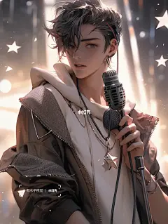 AI绘画帅哥在为谁深情演唱？-2 (2)