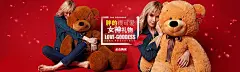 首页-飘飘龙旗舰店-天猫Tmall.com 可爱毛绒玩具 布娃娃 生日礼物 情人节礼物 送女友礼物 海报banner@北坤人素材
