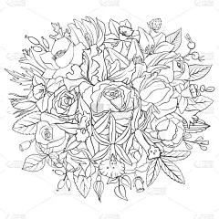 华丽的,浪漫,直的,壁纸,植物群,巴洛克风格,装饰物,花,构图,复古