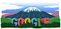 2013 日本 doodle：富士山正式获选列入世界文化遗産