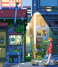 行~素~采集到治愈插画