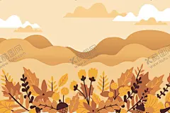 矢量秋天背景 【酷图网】矢量秋天背景,秋天风景壁纸,秋天壁纸,大自然,清新,植物,景色,自然季节,四季,插图,手绘,风景地形,