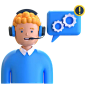 Customer Service  3D Illustration