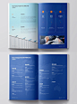 蓝色系企业宣传册，简约高级感画册排版