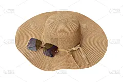 留白,图像,个人随身用品,夏天,海滩,风景,太阳镜,帽子,分离着色,上装