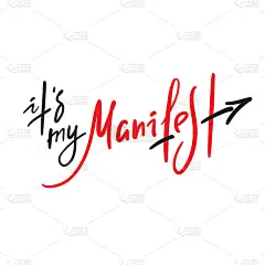这是我的manifest - inspire的励志名言。手绘字体。打印励志海报，t恤，袋子，杯子，卡