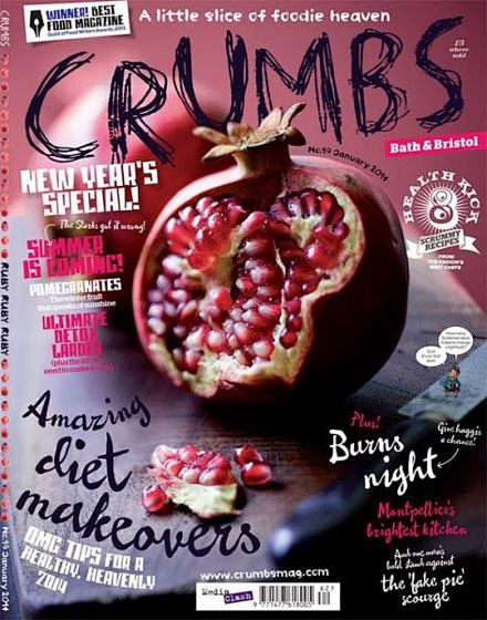 Crumbs 杂志的封面设计，很有食欲。