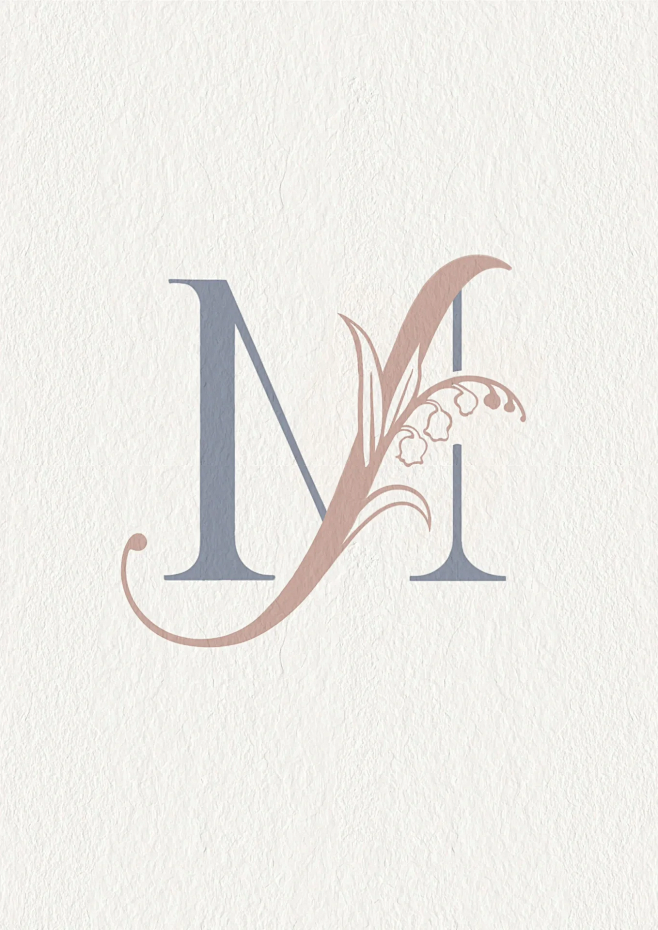 【备婚】婚礼logo ：字母M+字母F （元素铃兰） - image