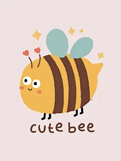 小蜜蜂插画丨卡通图案_1_梦露花田_来自小红书网页版