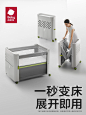 babycare婴儿床拼接大床尿布台两用一体可移动多功能可折叠宝宝床-tmall.com天猫