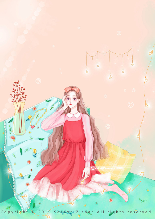 少女的房间_Season子珊__插画师作...