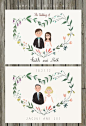 Printable Custom Portraits Wedding Invitation by neikoart.etsy.com