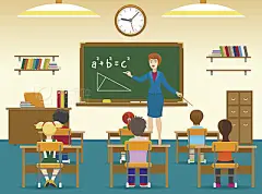 Kids sitting in classroom