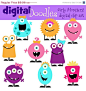 girly monster clip art