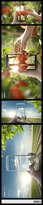智能科技手机应用农业农场种植海报