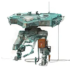 科幻人形装甲原画设计素材机械参考图片游戏CG设定插画美术资料集