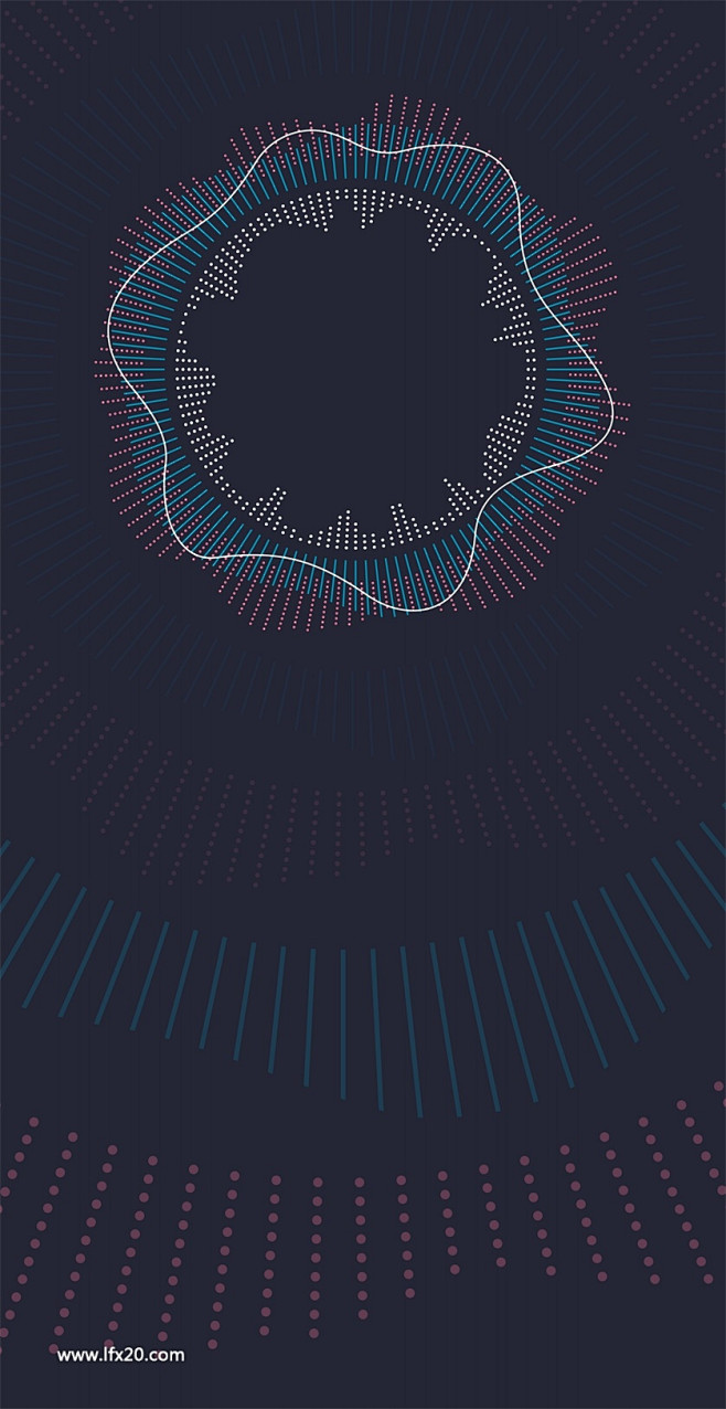 波浪线条灯光背景板底纹