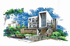 长春汇之途手绘 [http://97043106.qzone.qq.com]手绘课堂：建筑效果图马克笔手绘表现示范
人人小站：http://zhan.renren.com/97043106