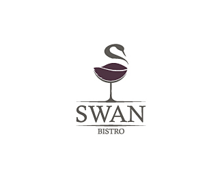 Swan小酒馆  天鹅 酒馆logo 高...