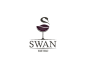 Swan小酒馆  天鹅 酒馆logo 高脚杯 葡萄酒 红酒 酒庄 商标设计  图标 图形 标志 logo 国外 外国 国内 品牌 设计 创意 欣赏