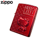 凯蒂猫Hello Kitty抱苹果浮雕ZIPPO打火机 送护理刷