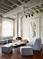 Penthouse with Hanging Fireplace
