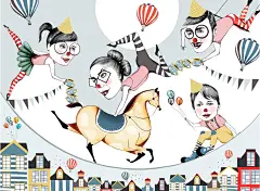 Family Fun  - Mr Perswall Chinese : 谁没有成为一名马戏团艺术家的秘密梦想？Mr perswall设计工作室将帮助您的家庭成员进行数字打印在壁画上。
