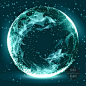 三维科技互联网发光网格球体球形地球背景 矢量设计素材 G773-淘宝网