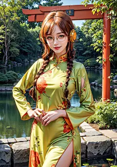 分享 旗袍 AI绘画 所谓知足常乐，就是随遇而安，顺其自然 - 哔哩哔哩