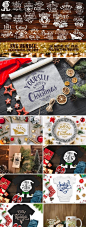 高质量的圣诞节矢量标志合辑 Christmas SVG Bundle [svg,eps,png] 