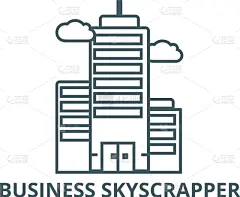 商务,线图标,现代,建筑业,蜘蛛网,建造物,三维图形,建筑,城市,剪影