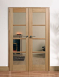 Internal double oak doors: 