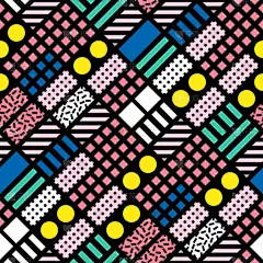 炫彩大胆明亮无缝花纹