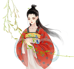 鸢野川采集到插画-古风女性
