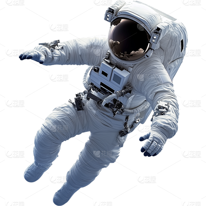 宇宙系列写实感宇航员漂浮正面贴纸