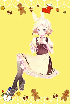 VOCALOID 镜音铃 同人图 插画 壁纸 | 绘画作品 | 半次元-第一中文COS绘画小说社区