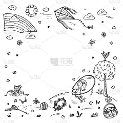 的童年。背景的孩子。孩子框架。小女孩在户外玩耍
