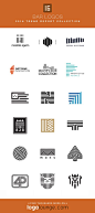 2016 LogoLounge Trend Report Collection - Bars Multiple lines are used to create images or patterns or a sense of rhythm within these logos. #logos #LogoLounge #2016 Trend Report
